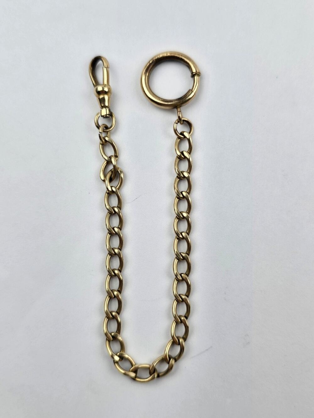 1/20 12k gold Filled Pocket watch chain 7.75" length curb link